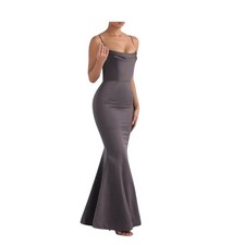 House of CB Violette Satin Mermaid Gown Size Small