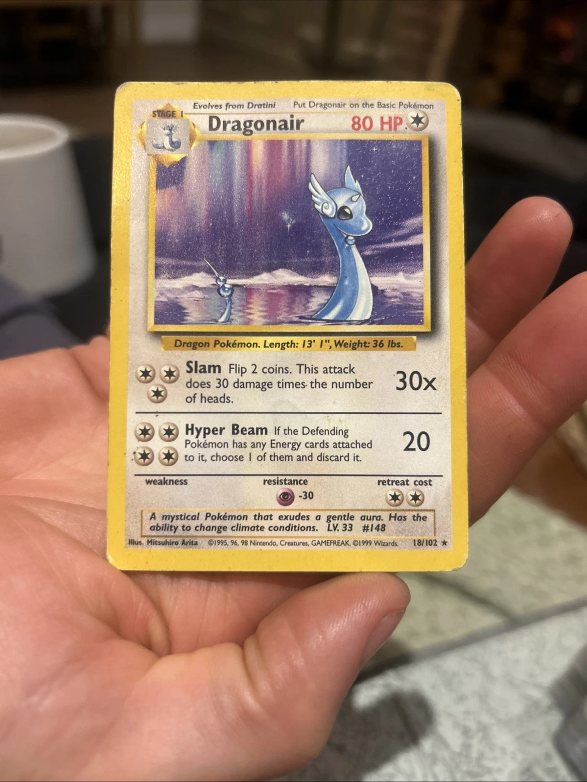 Pokémon TCG Dragonair 18/102 Base Set Non-Holo Rare Card WOTC