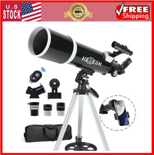 80mm 600mm Telescope for Adults  Beginners AZ Mount Phone Adapter, Carrying Bag