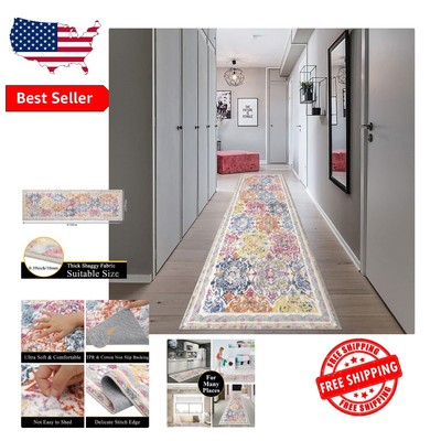 Soft Multi-Purpose Shaggy Runner Mat 2'6'' x 8' - Perfect for Laundry & Hallways