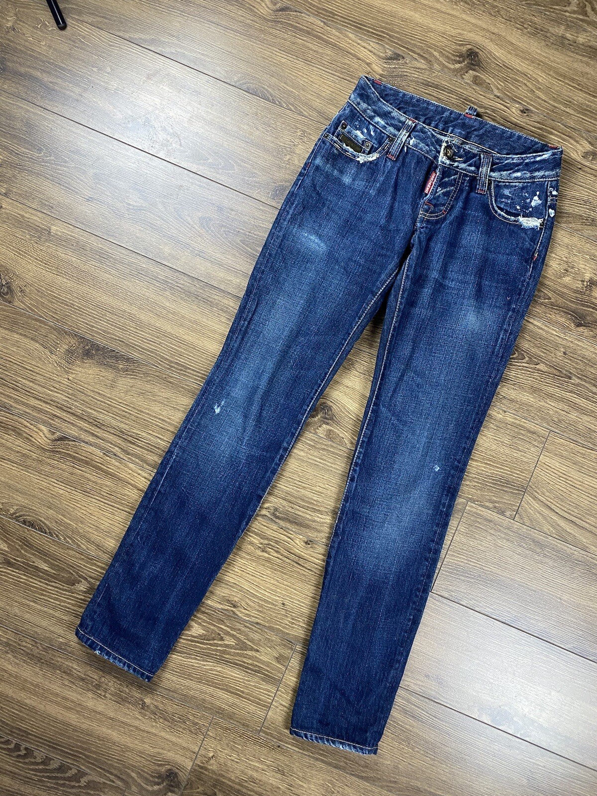 Dsquared2 Women's Blue Distressed Denim Jeans Pants Size 38