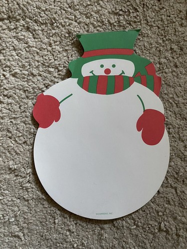Vintage Current Inc Snowman Memo Pad 10 Sheets Winter Holidays Christmas Paper