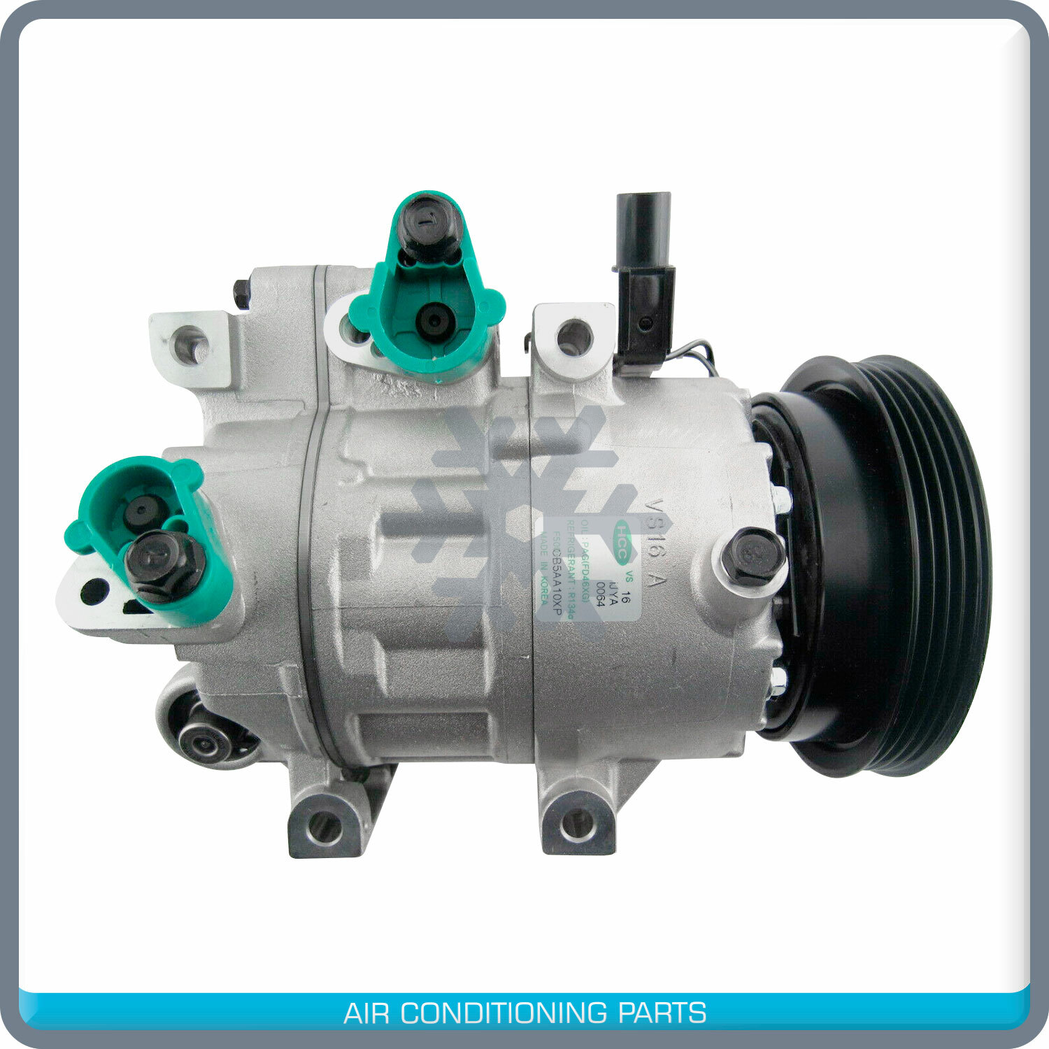 New OEM AC Compressor for Hyundai Accent 1.6L - 2006 to 2009 - OE# 977011E001