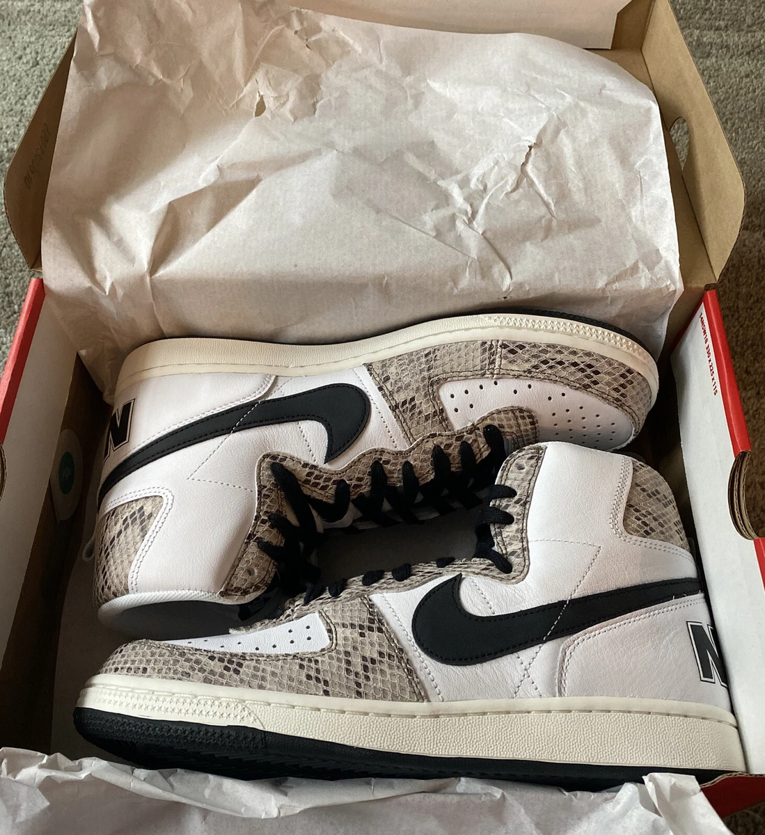 Nike Terminator High Cocoa Snake Size 9.5 Black White (2022)