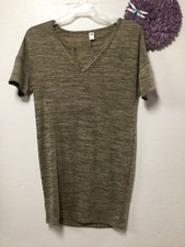 Womens dress size small petite heather black beige short sleeves Old Navy Y1