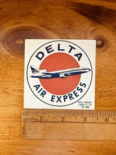 Delta Airlines Vintage Airway Luggage Label 4-75 SP-896 Decal