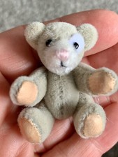 Rare Dollhouse Tiny Mini Bear Artist Bear Duffy Type Jointed Dressed 2  