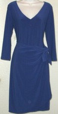 NWT Genuine RALPH LAUREN bali iris blue jersey dress,10