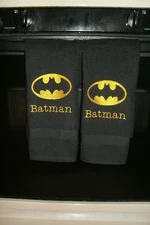 Batman Personalized Hand Towels Dish Kitchen Hand Towels ANY COLOR  Superhero