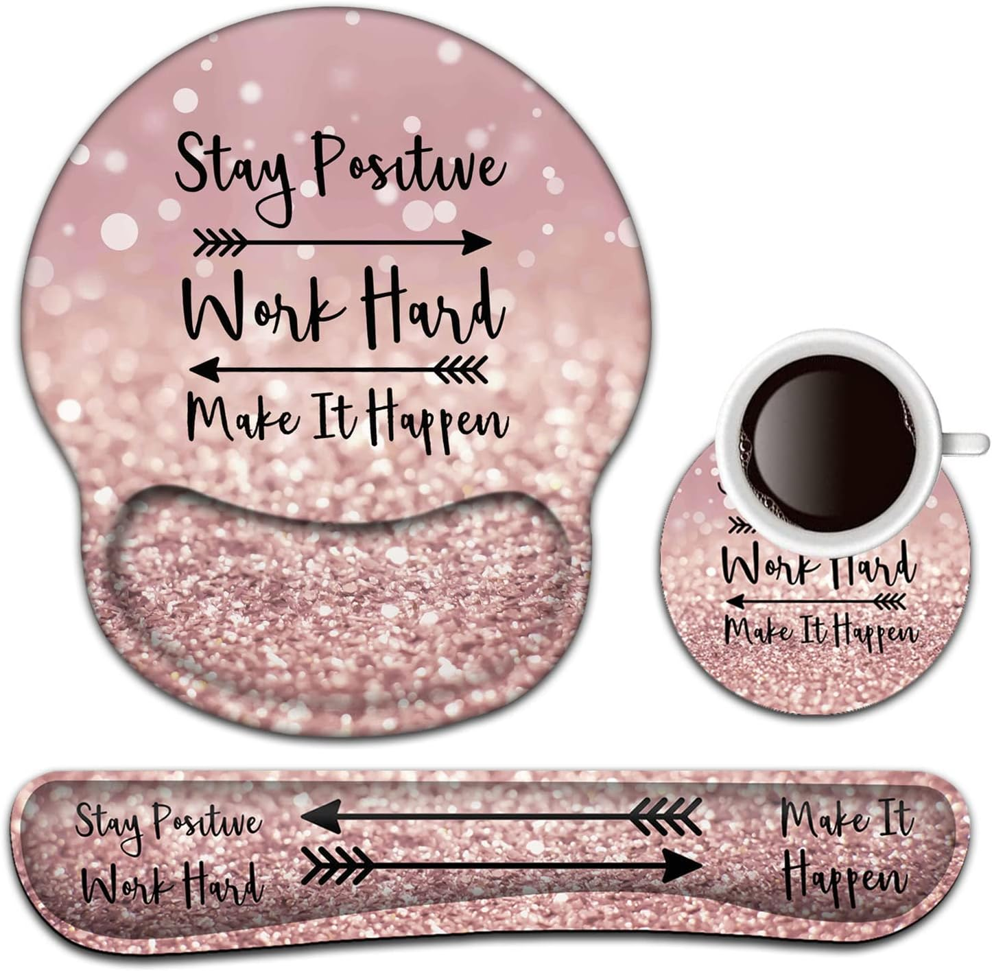 Ergonomic Keyboard Wrist Rest and Mouse Pad with Wrist Support, Comfortable Mouse Pad Coaster-image