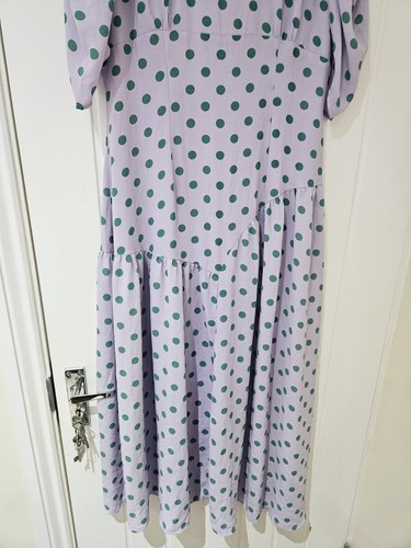Labelrail x Olivia & Alice Polka Dot Maxi Dress, Lavender /Green Size 12 - Picture 7 of 16