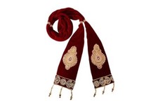 Men's Ethnic Mirror Velvet Sherwani Dupatta Maroon, 2.5 Meter Length 