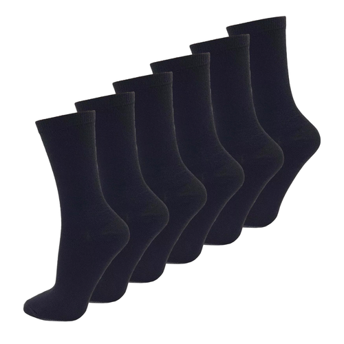 School Socks Boys Girls Multipack Cotton Ankle Socks Grey Black Navy White 6/12 - Picture 11 of 15