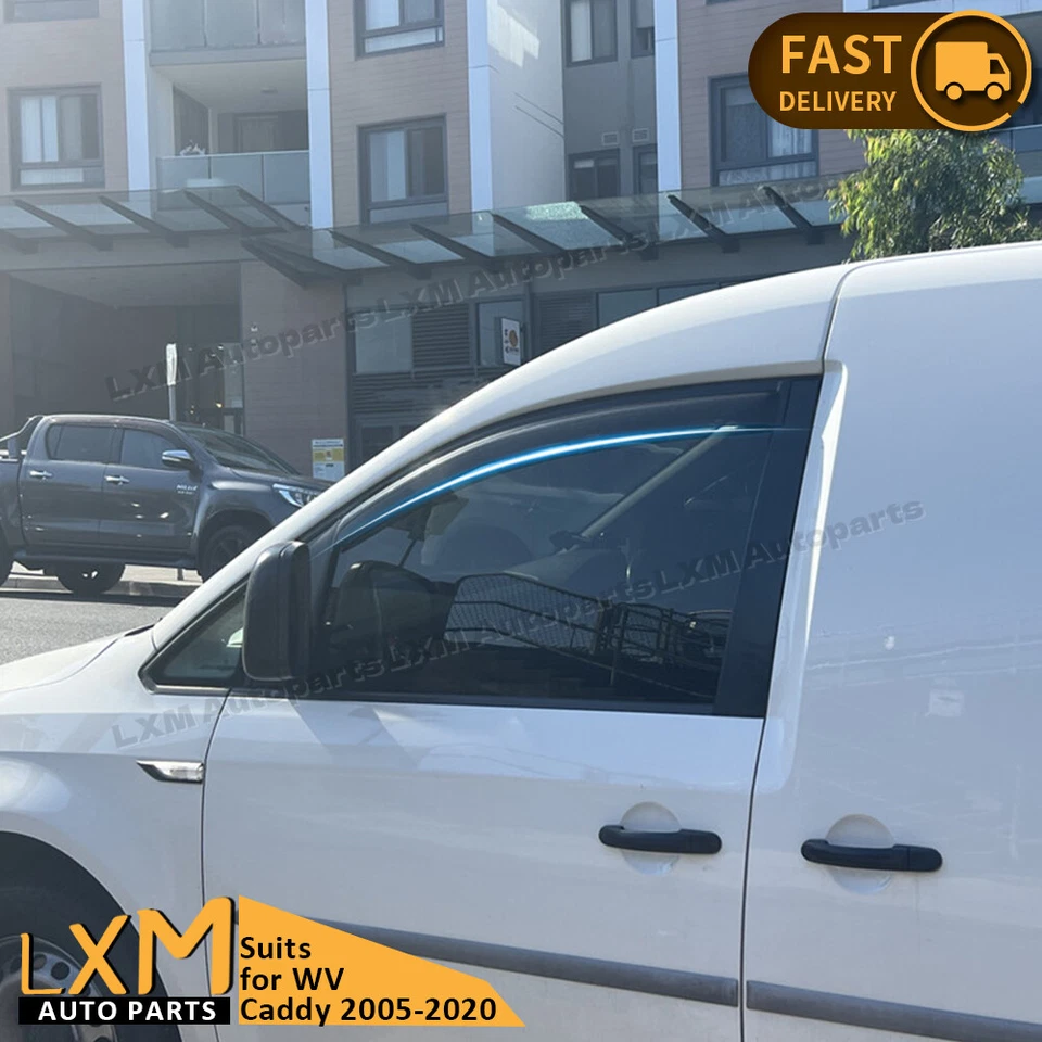 Protectores climáticos delgados para VW VOLKSWAGEN CADDY 2005-2020 tintados Foto 4 de 4