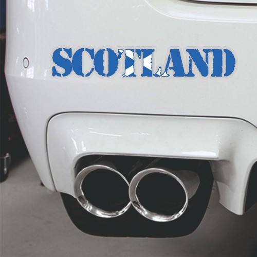 Scotland Outline Flag Map Laptop Bumper Window Sticker Proud to be Scottish - Picture 2 of 4