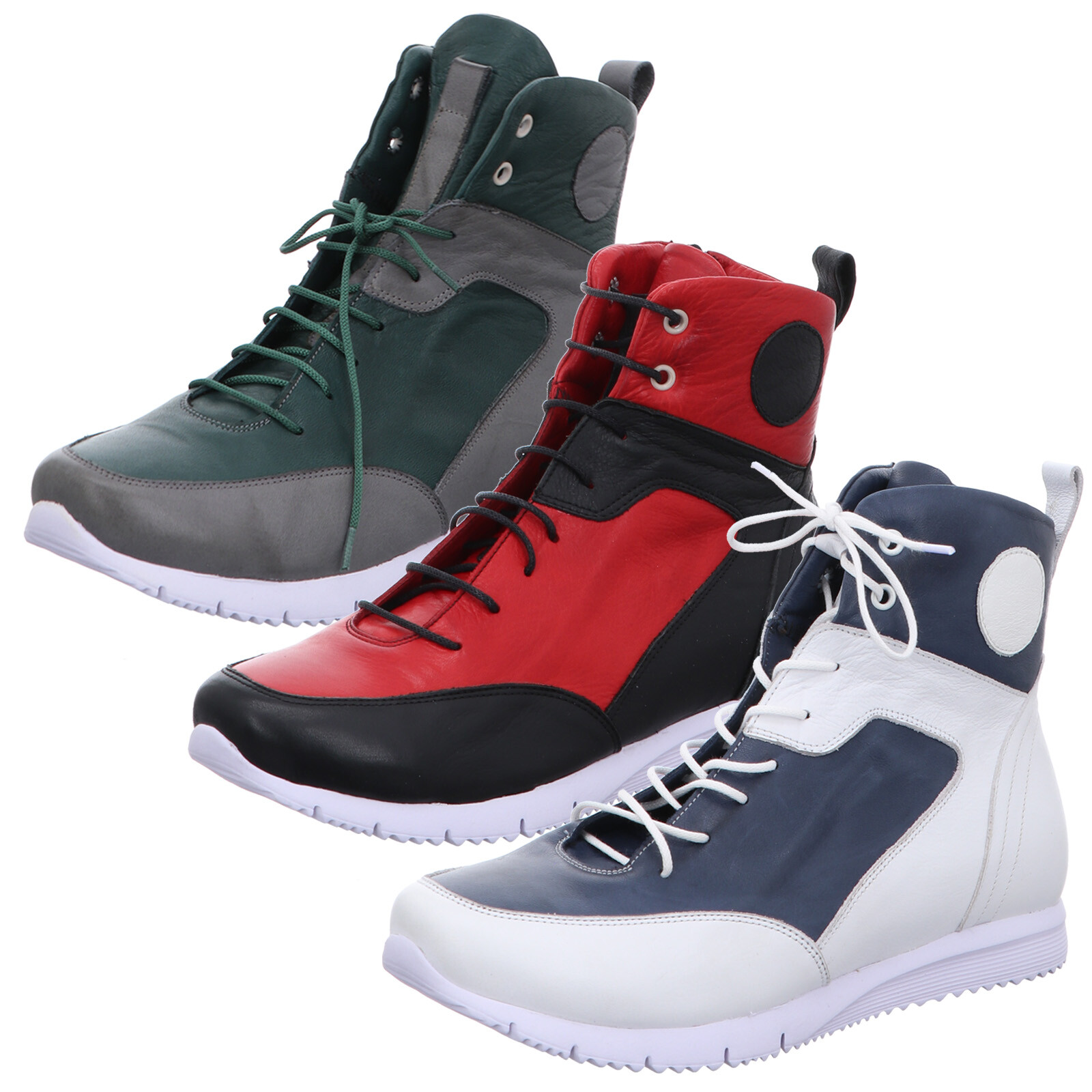 Gemini Botines Mujer Deportivo Zapatillas High Top Cuero Bicolor 340610-02