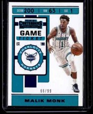 2019-20 Panini Contenders Game Ticket Blue Malik Monk #66/99 Charlotte Hornets