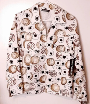 Soft Works Womans Shirt Size 8 97% Cotton 3% Spandex NWT