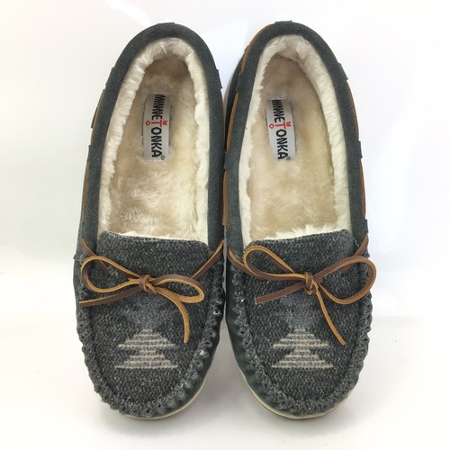 Minnetonka Tilia Damen Freizeit Hausschuhe Slipper Farbe Grau Größe 11 M Neu ohne Karton - Bild 3 von 7