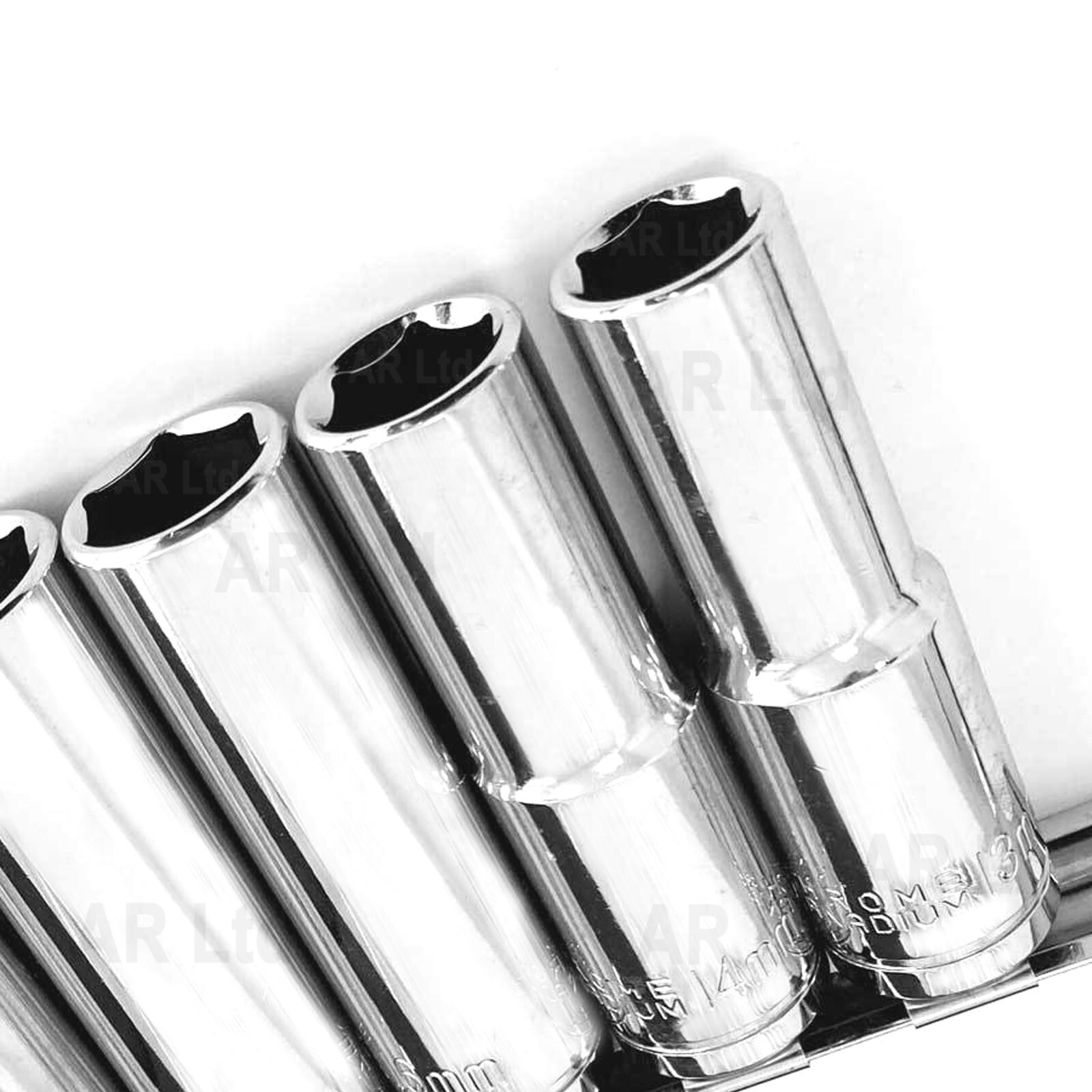 8 Long DEEP Hex SOCKETS 1/2"" drive on Rail 6 Point Metric Deep Sockets Toolzone