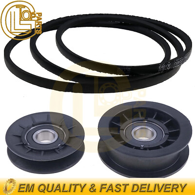 Idler Pulley Drive Belt Kit for John Deere LA135 LA145 LA150 LA155 LA165  LA175