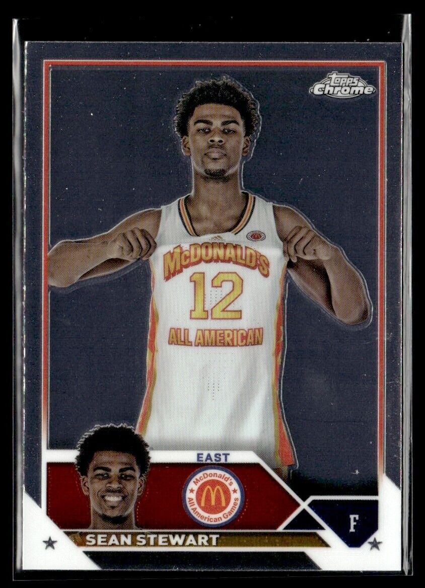 2023-24 TOPPS CHROME SEAN STEWART MCDONALD'S ALL AMERICAN #58