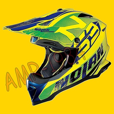 Nolan N53 Whoop Enduro Cross Helmet Yellow Color Size L