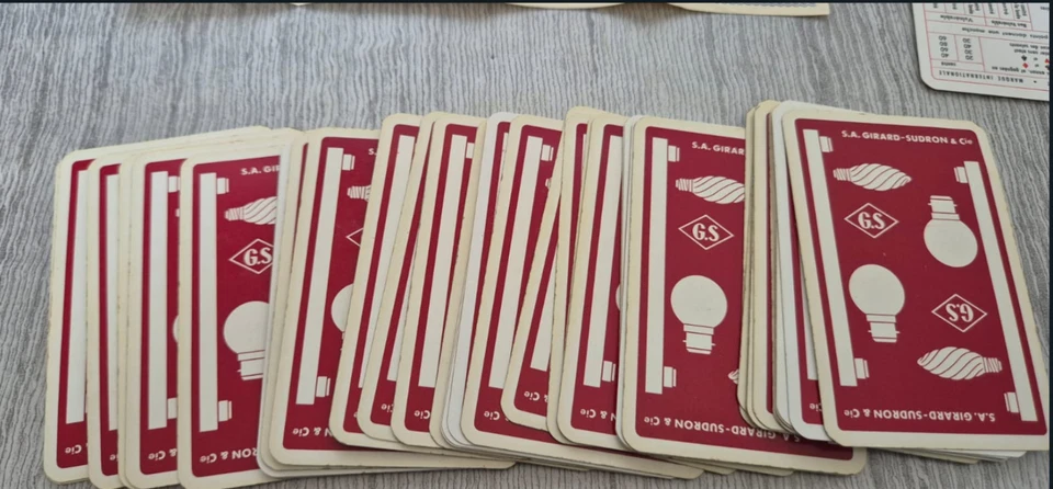 Jeu de 52 cartes + 2 joker S.A Girard Sudron & Cie vintage rare collection poker - Photo 2/4