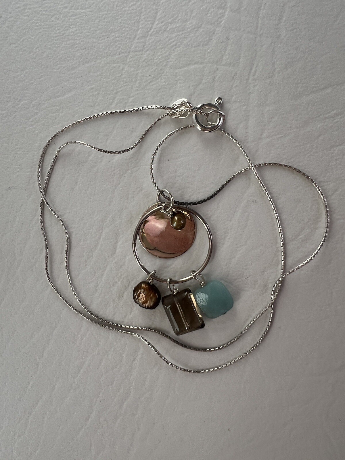 Circular Multicolor Dangle Pendant 925 Sterling S… - image 5