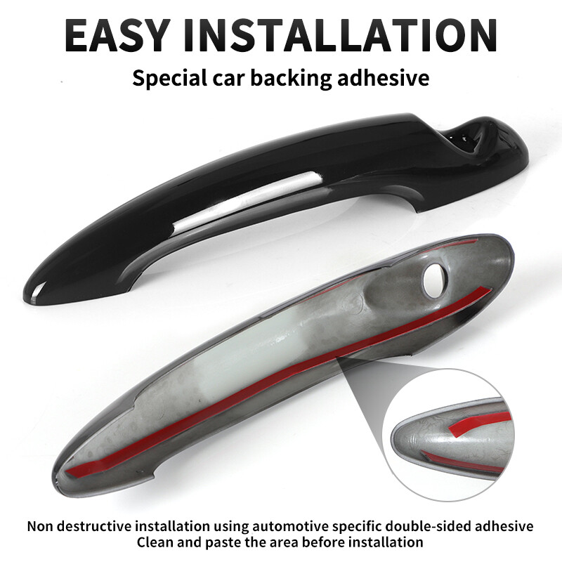 Car Exterior Accessory Gloss Black Door Handle Cover For Mini