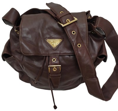 prada milano bag brown