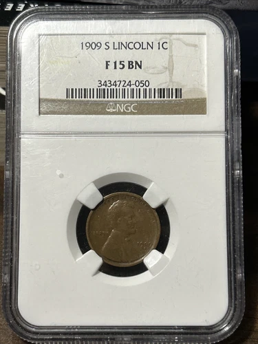 1909-S Lincoln Cent ~ NGC F15 BN