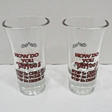 Captain Morgan Shot Glass How Do You Tattoo Chill it Pour it Drink it Set of 2