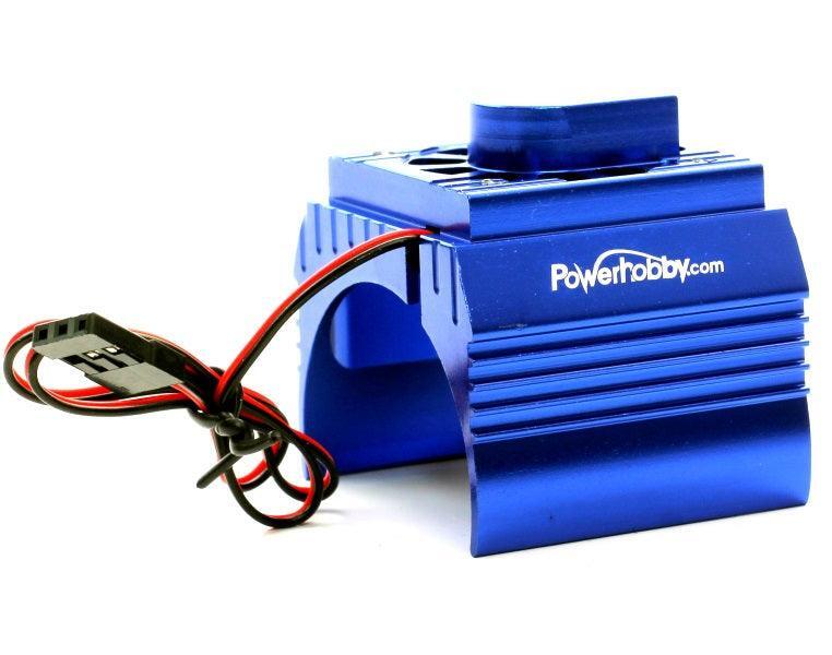 Powerhobby 1/10 Aluminum Motor Cooling Fan Blue FOR Traxxas Rustler