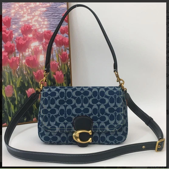 Borsa a tracolla Coach Ca105 Tabby firmata denim outlet nuova