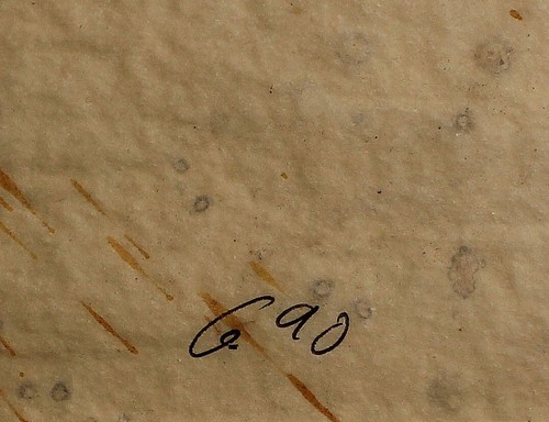 Unbekannter Künstler - Stier. Monogrammierte Malerei auf Pergamentpapier. - Picture 3 of 6