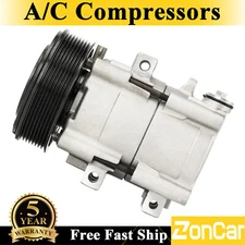 A/C Compressor For 1997-1999 Ford F-250 4.6L 2000-2001 Ford F530 6.8L ZONCAR New