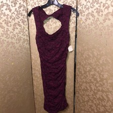 24 HR SALE! Free People NWT Purple Ruched Floral Bodycon Dress Size M