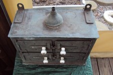 Wagner & Munz Monaco antico forno per laboratorio rame bottoni porcellana con scritta