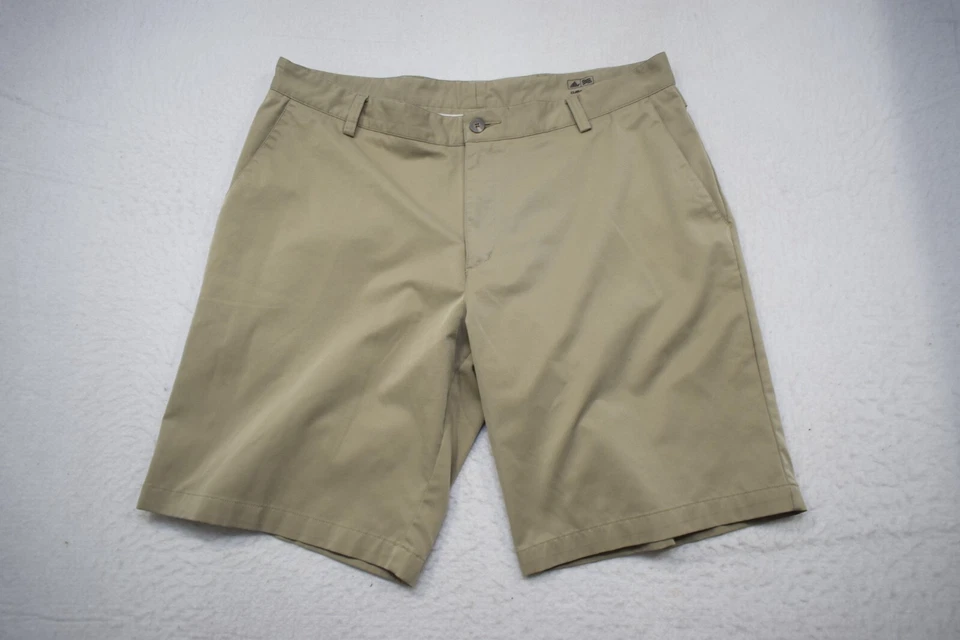 Adidas Vented Golf Shorts ClimaCool Biege Flat Stretch Mens Size 38 x 10" - Image 2 of 4