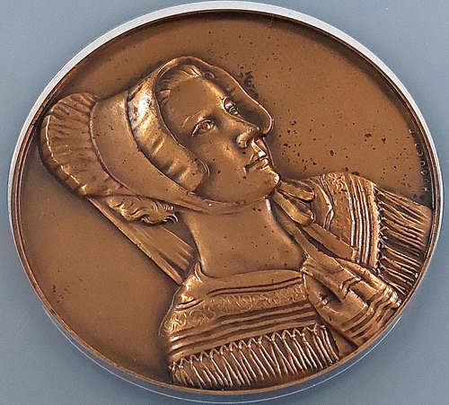 1956 Swiss Shooting Fest Medal, R-1228c, AE, 50 mm, St. Gallen, NGC MS 64 BN! - Picture 3 of 6