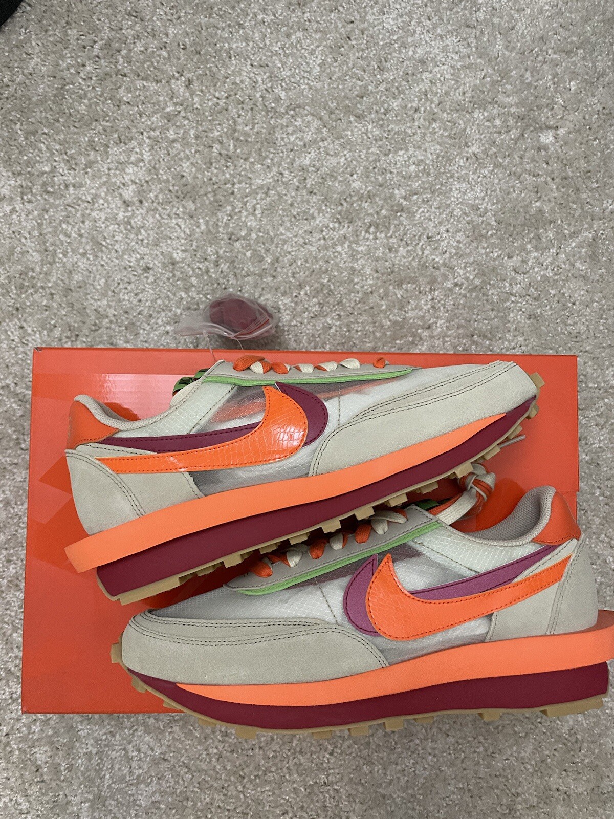 SACAI X NIKE Taglia 10 5 Nike sacai x Clot x LDWaffle Net Orange Blaze