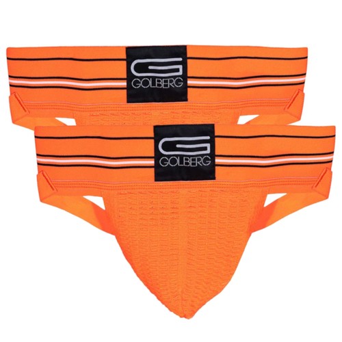 Golberg Men's Athletic Supporter 2 Pack - Comfy Elastic Jock Strap for Sports - 第 1/8 張圖片