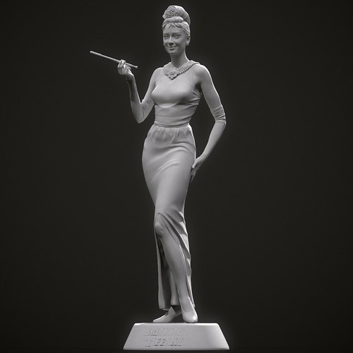 Audrey Hepburn - Tiffanys - Resin Model Kit - 3DPrint - 1/10, 1/8, 1/6, Scale - Bild 12 von 15