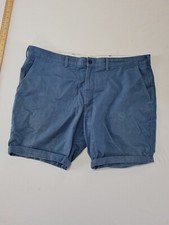 Mens Shorts Marks Spencer Size 40'' Pockets Chino Style Blue 13082