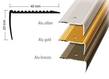 mako listwa schodowa profil kątowy profil śrubowy krawędź 100x4,5x2,3cm z aluminium