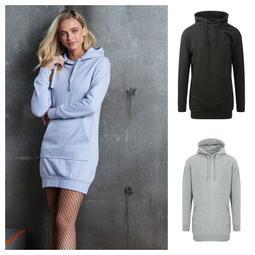 Womens Ladies Girls Hooded Jumper Dress 