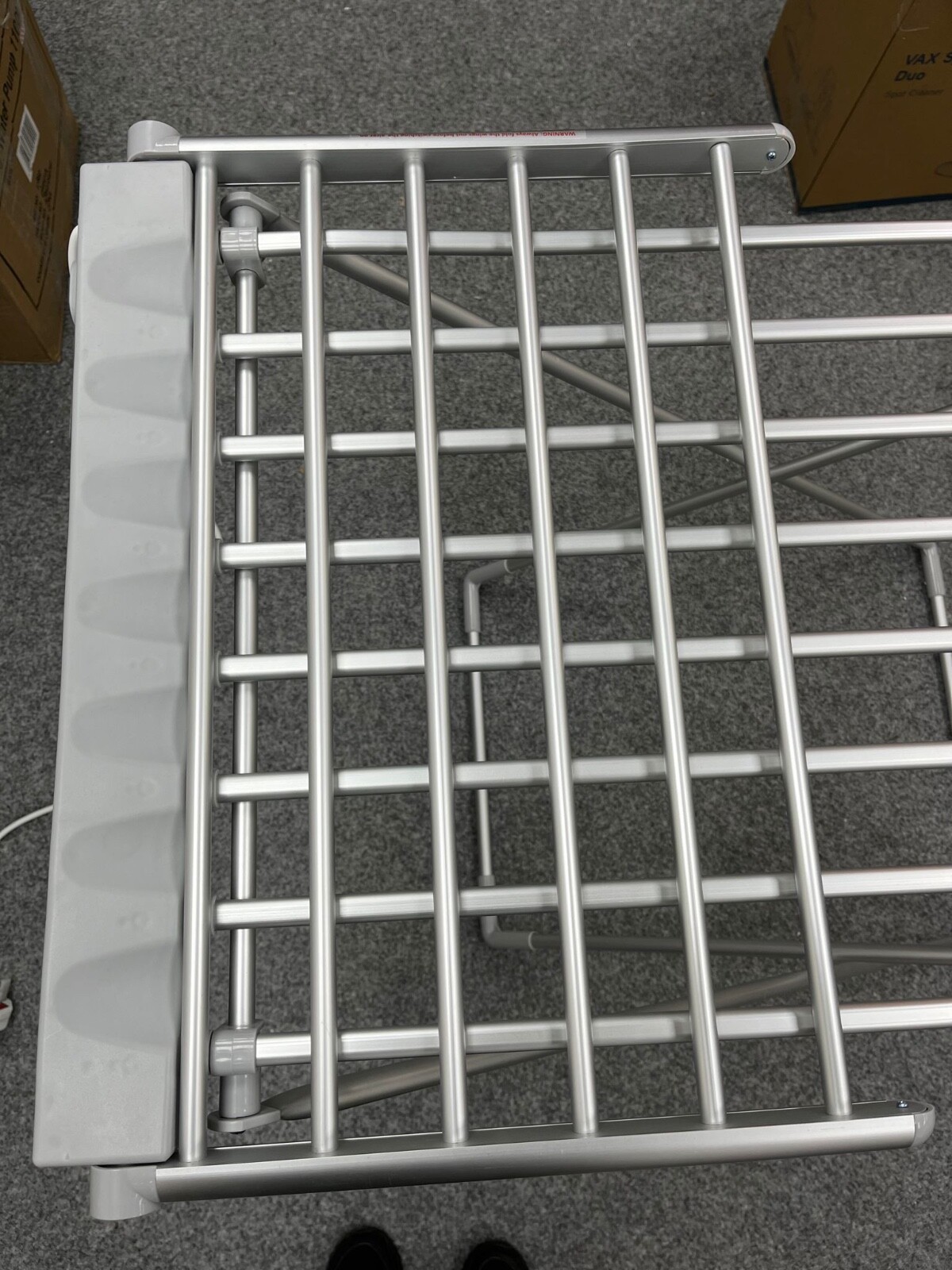 Status portable heated clothes airer with wings 230V eBay