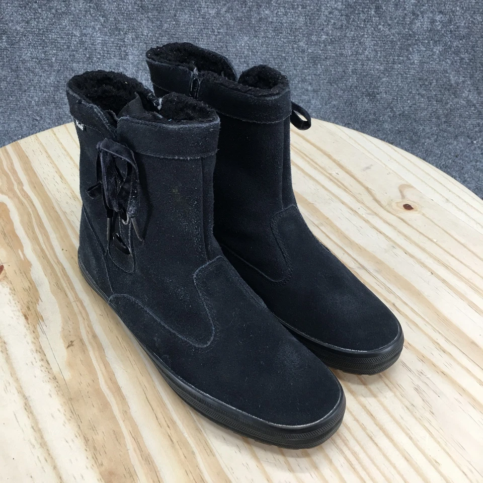 Botas femininas Style & Co. 7,5 M Wynonaa tornozelo marrom couro sintético anabela - Imagem 3 de 4