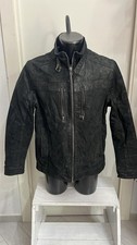 ANGELO LITRICO Giacca In Pelle Uomo Nero Taglia L AD425